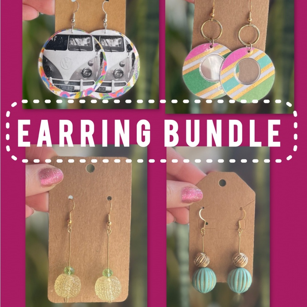 Earring Bundle, Handmade Earrings, Jewelry, Boutique Earrings